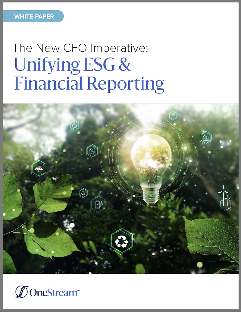 Image: Cover of White Paper on Unifying ESG and Financial Reporting